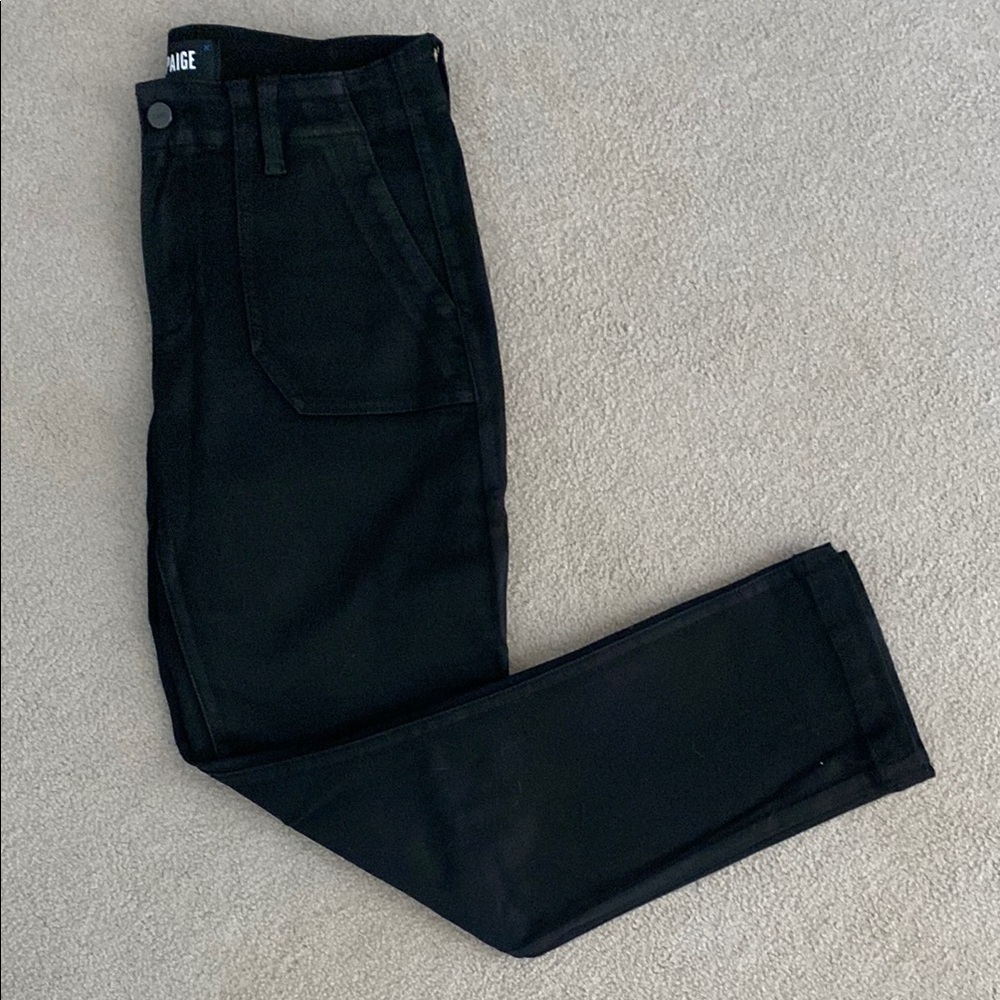Paige Black Straight Leg Jeans